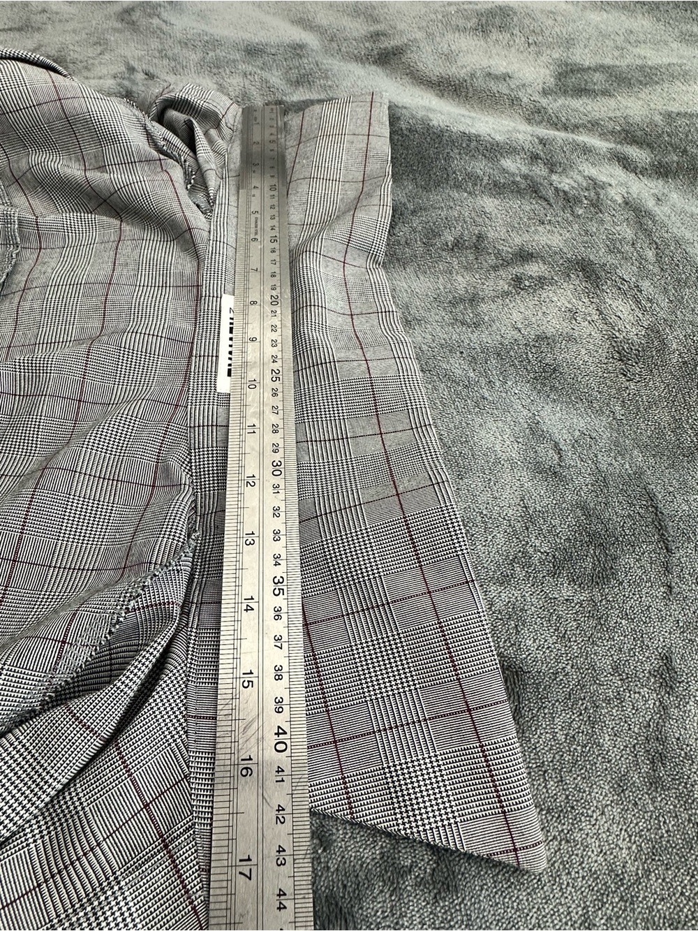 New Revival Women’s Oversized Plaid Belted Button Down Shirt Gray Size M - Picture 16 of 16